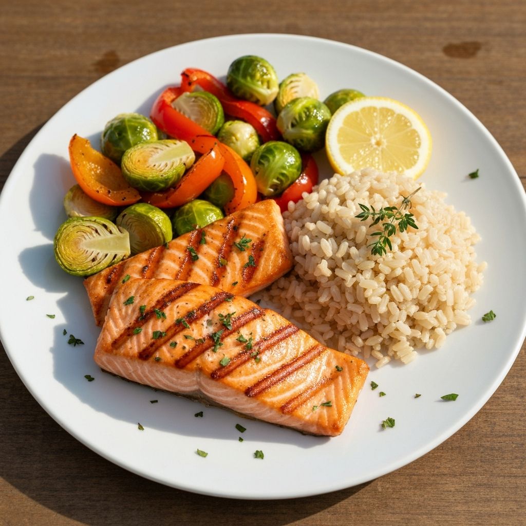 Tasapainoinen ateria lautasella